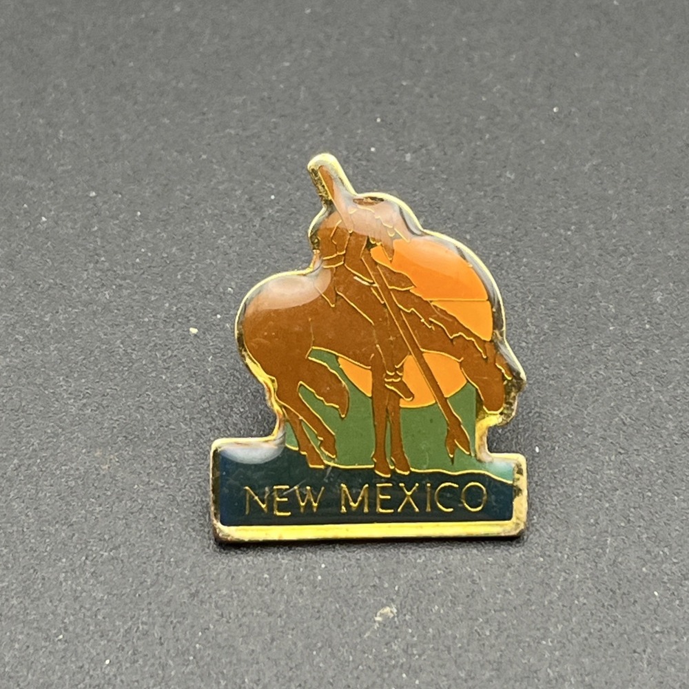 New Mexico Sunset Horse Native American United States Of America Lapel Hat Pin